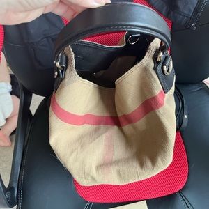 Burberry canvas bucket bag